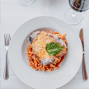 Pasta dish at Nick's Steakhouse